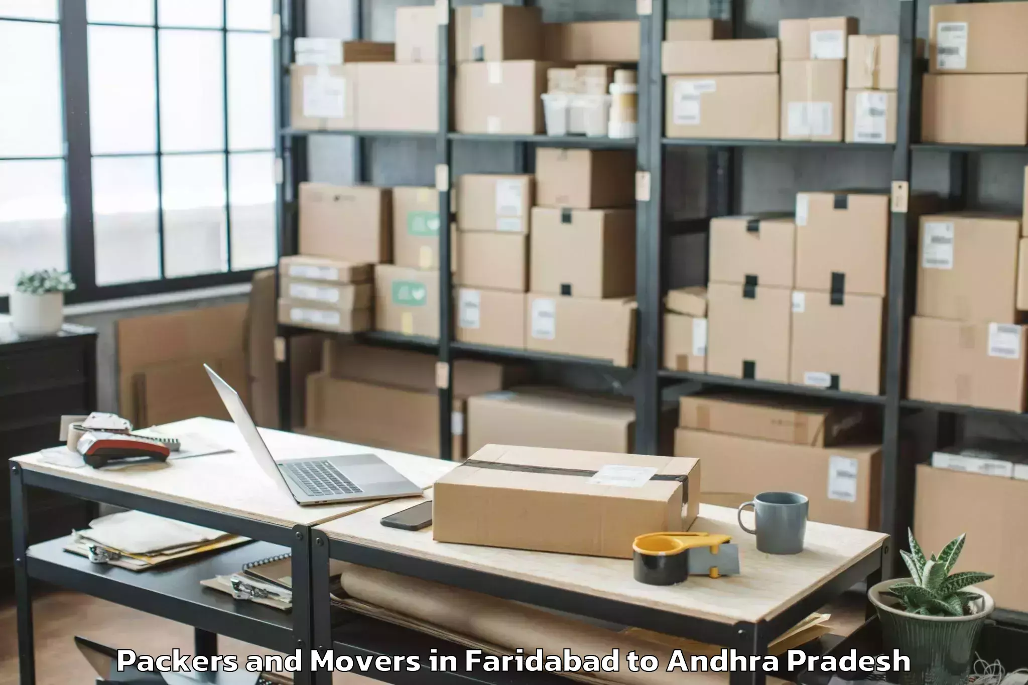 Book Your Faridabad to Kondapalli Packers And Movers Today